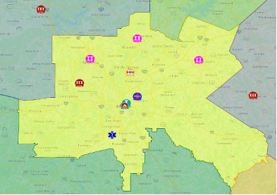 Region 3 RTAC Trauma Map