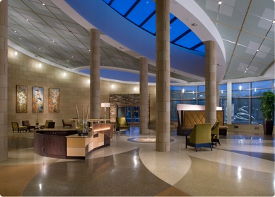 Cherokee Women's Center Lobby at Night